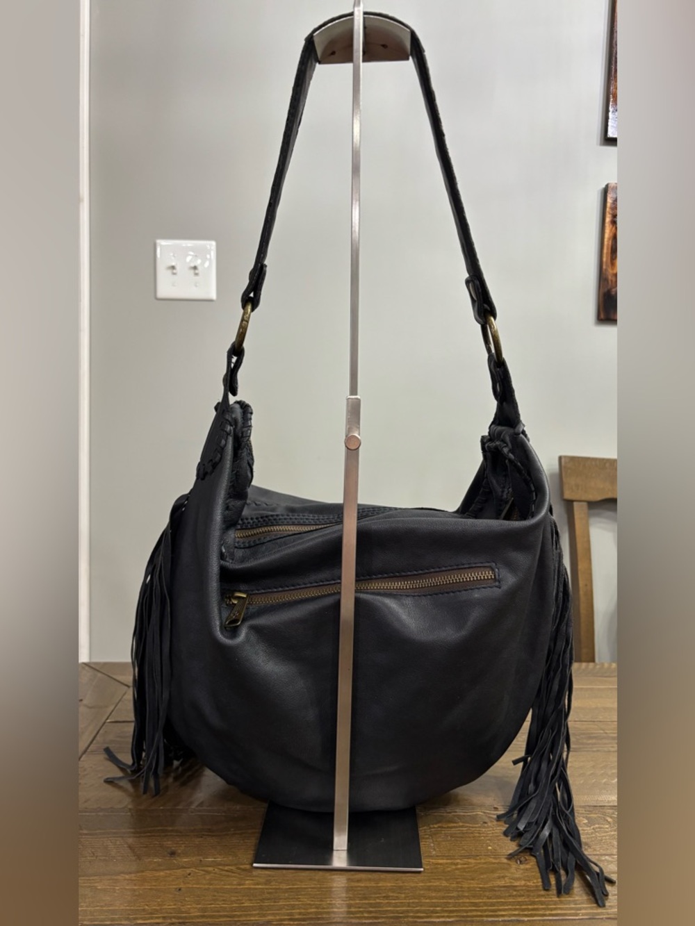 Patricia Nash Vincenzo Slouchy Hobo Bag with Fringe - Picture 2 of 13